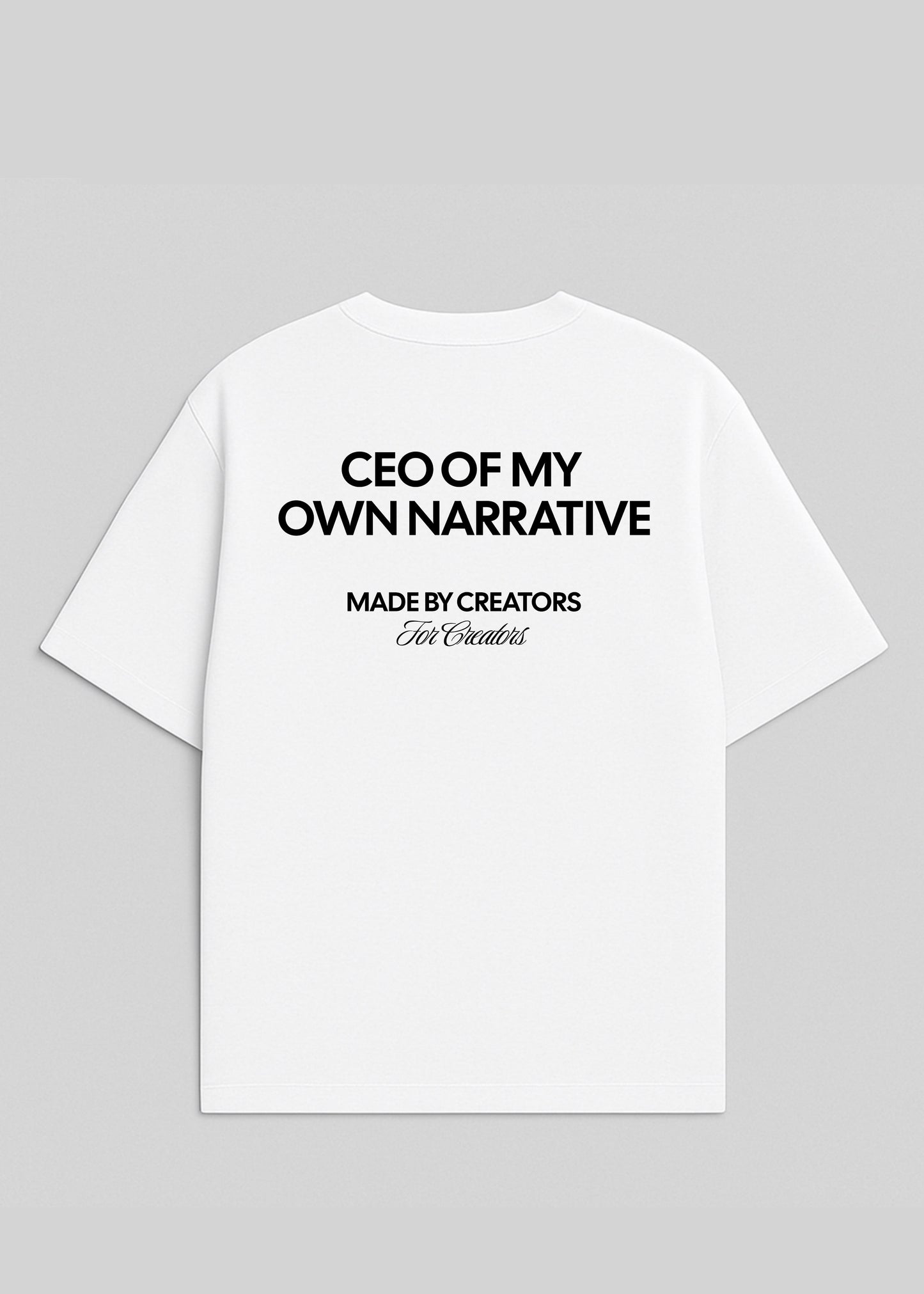 CEO Of My Own Narrative – Camiseta Oversize Blanca - New Citizen