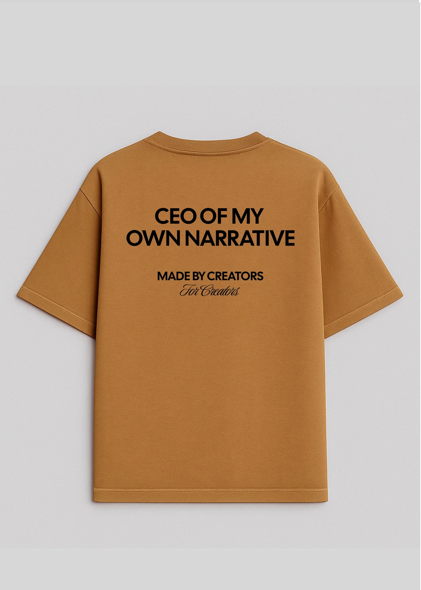 CEO Of My Own Narrative – Camiseta Oversize Camel - New Citizen