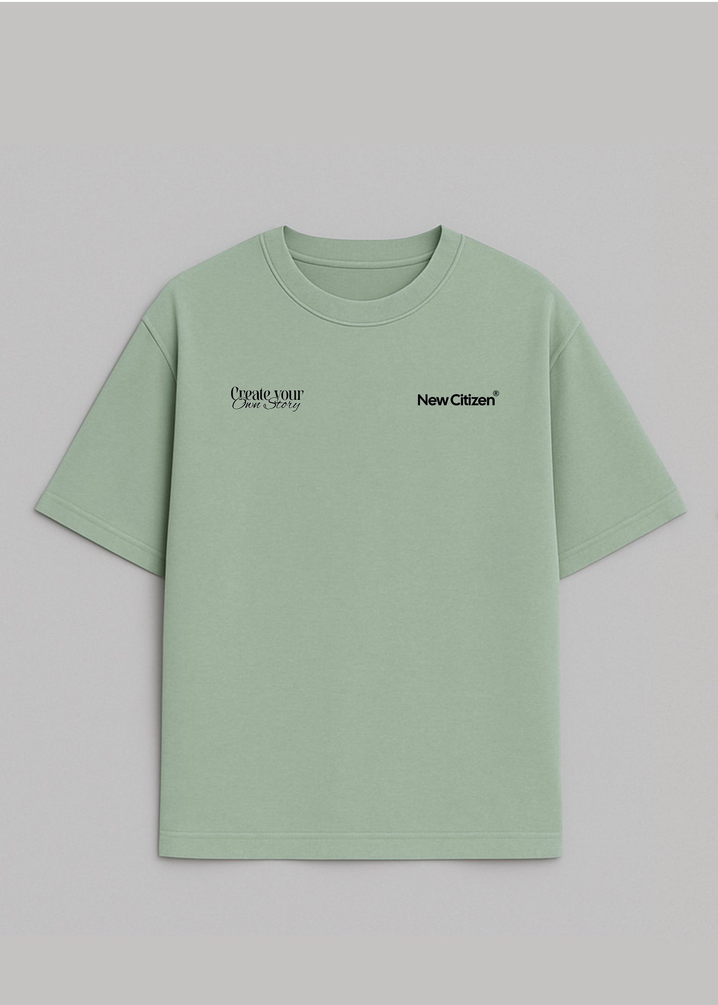 Create Your Own Story – Camiseta Oversize Pistacho - New Citizen