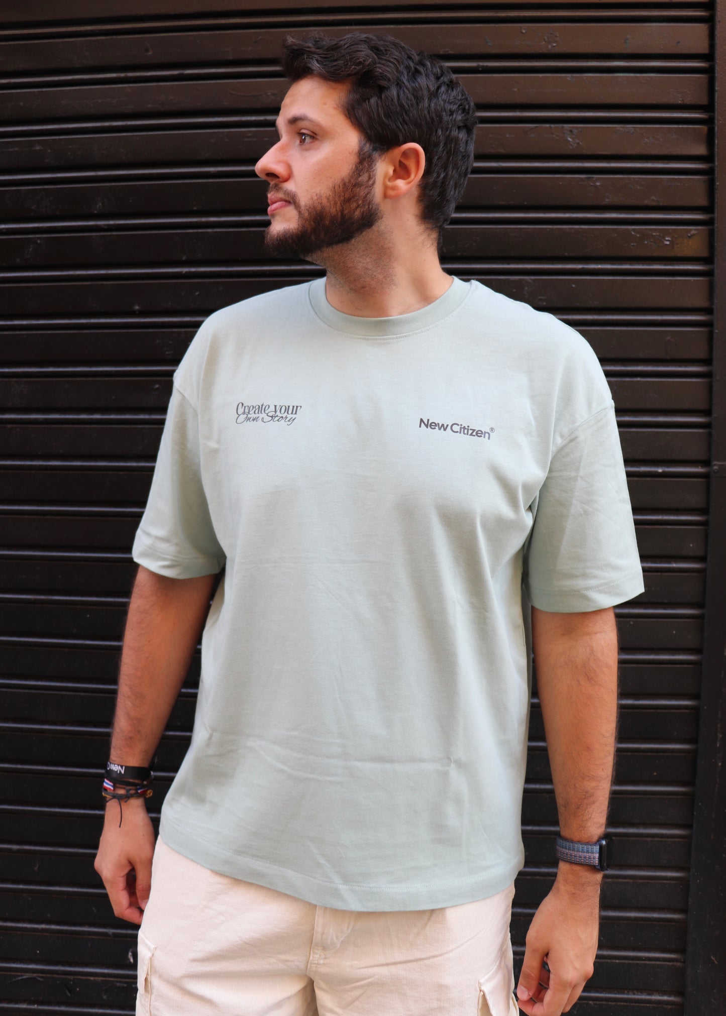Create Your Own Story – Camiseta Oversize Pistacho - New Citizen