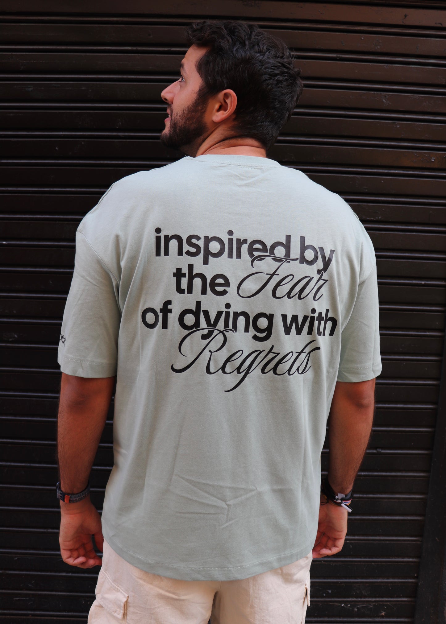 Fear Of Dying With Regrets - Camiseta Oversize Pistacho - New Citizen