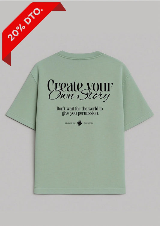 Camiseta Oversize Pistacho - Create Your Own Story