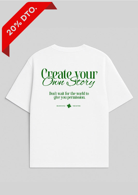 Camiseta Oversize Blanca - Create Your Own Story