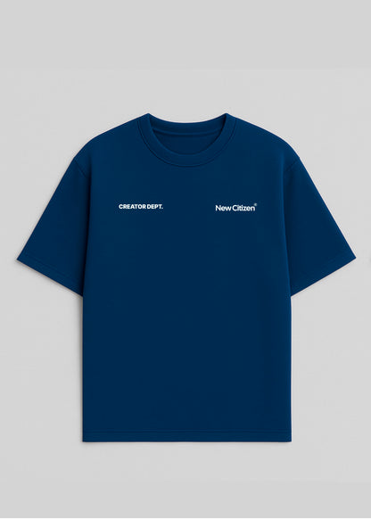 Create The Life You Always Wanted – Camiseta Oversize Azul Marino - New Citizen