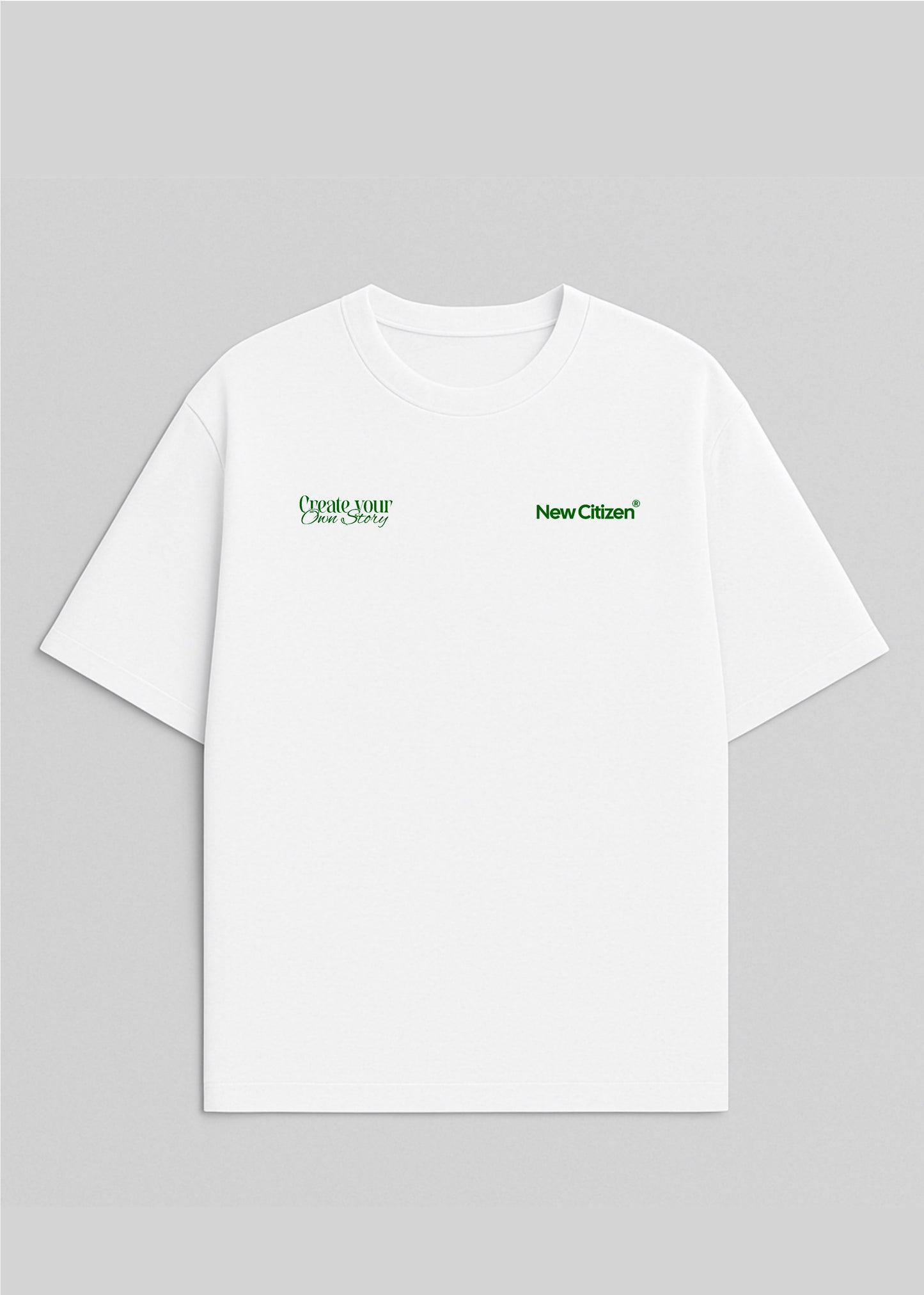Create Your Own Story – Camiseta Oversize Blanca - New Citizen