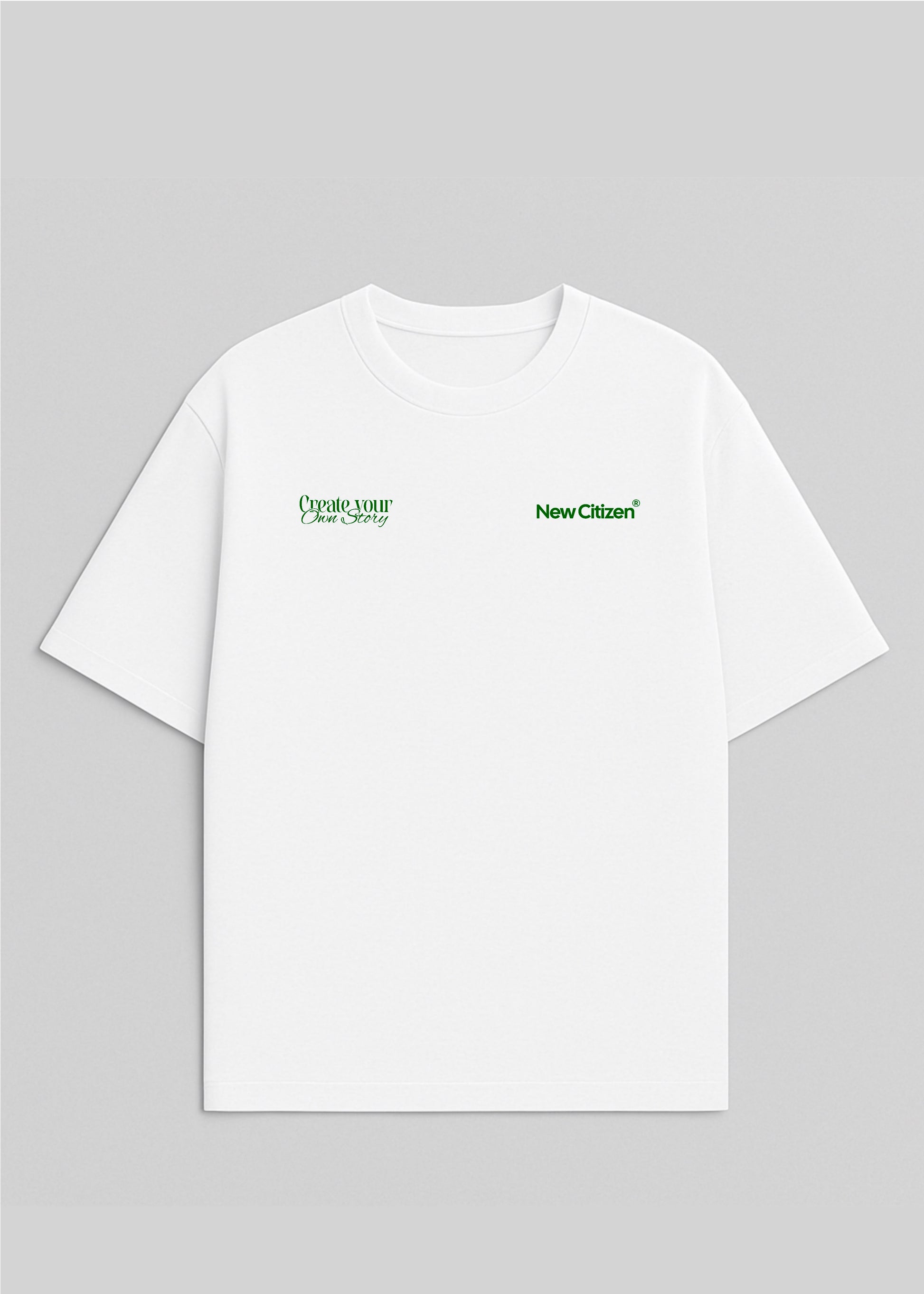 Create Your Own Story – Camiseta Oversize Blanca - New Citizen