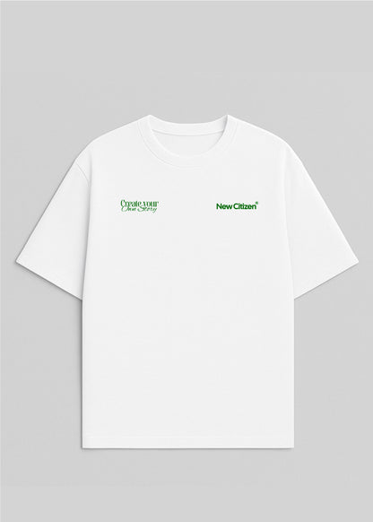 Create Your Own Story – Camiseta Oversize Blanca - New Citizen