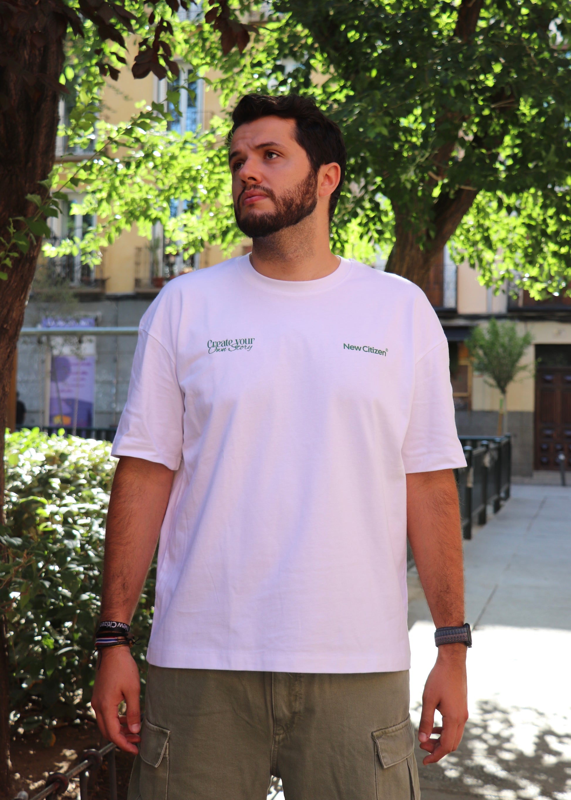 Create Your Own Story – Camiseta Oversize Blanca - New Citizen