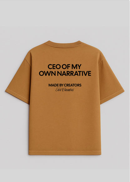 CEO Of My Own Narrative – Camiseta Oversize Camel - New Citizen