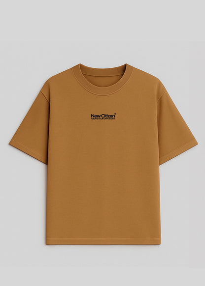 Básico New Citizen - Camiseta Oversize Camel - New Citizen