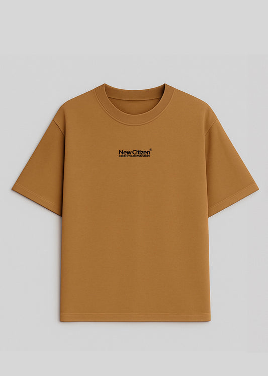 Básico New Citizen - Camiseta Oversize Camel - New Citizen