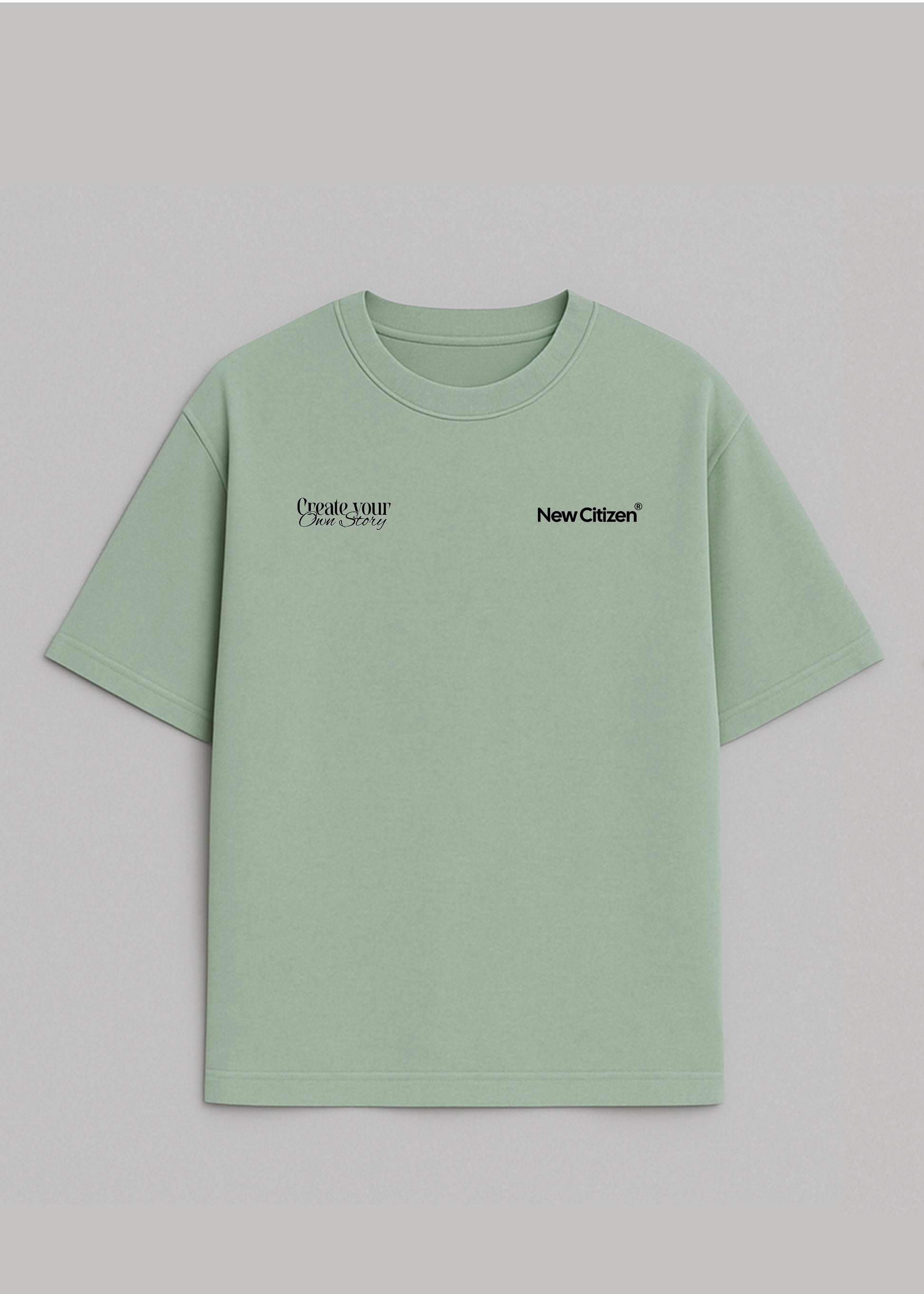 Create Your Own Story – Camiseta Oversize Pistacho - New Citizen