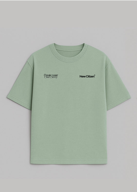 Create Your Own Story – Camiseta Oversize Pistacho - New Citizen