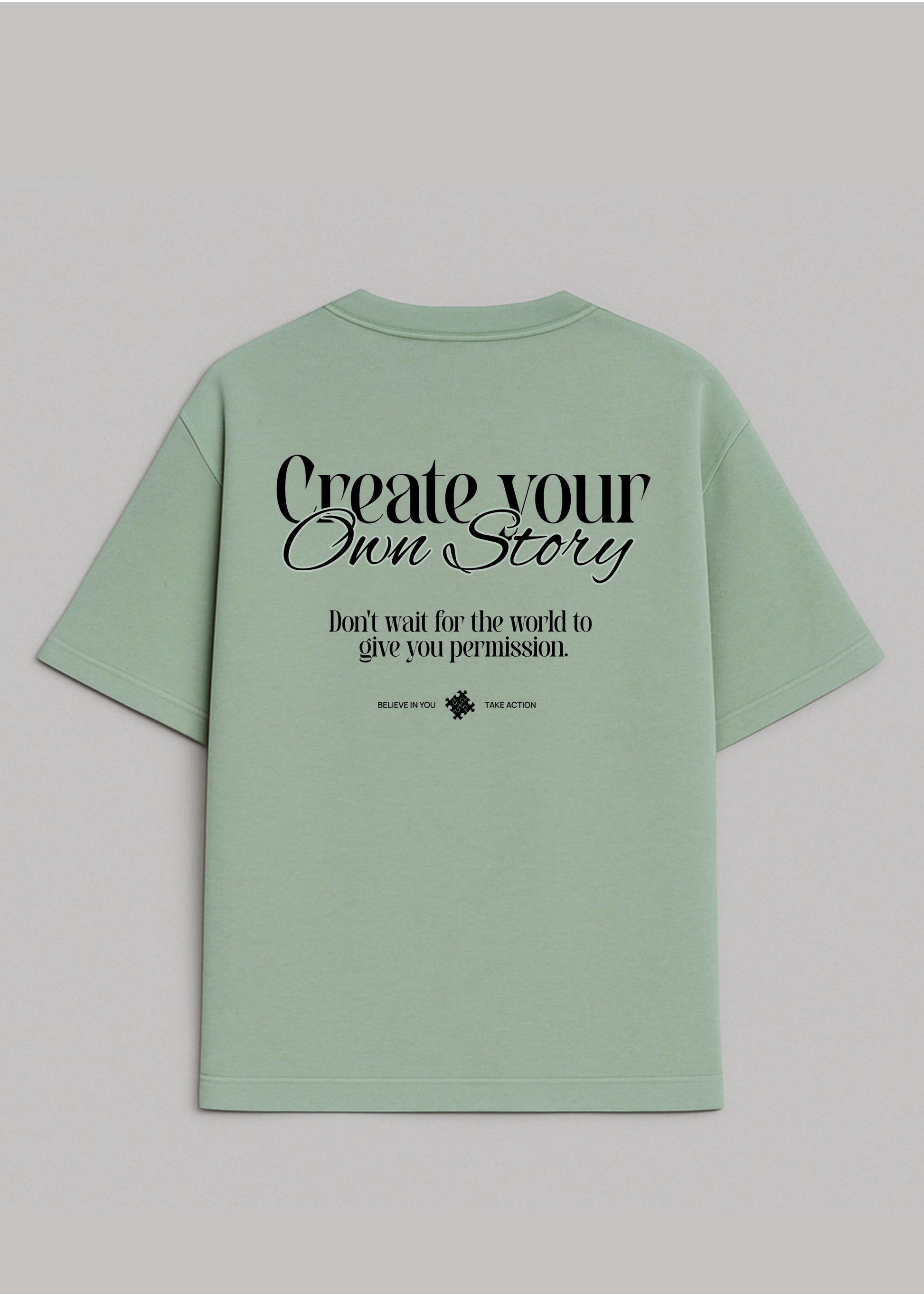 Create Your Own Story – Camiseta Oversize Pistacho - New Citizen