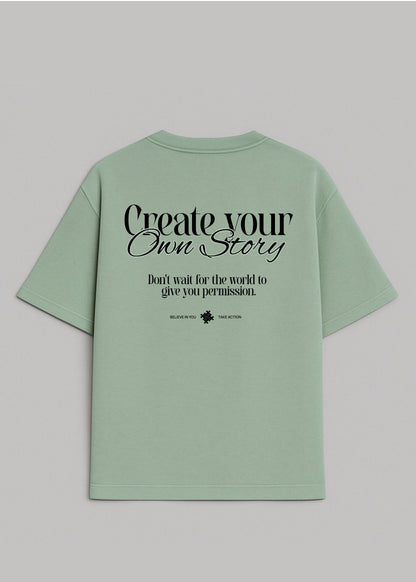 Create Your Own Story – Camiseta Oversize Pistacho - New Citizen