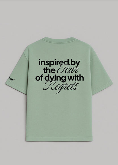 Fear Of Dying With Regrets - Camiseta Oversize Pistacho - New Citizen