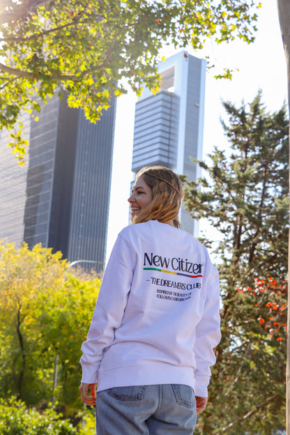 The Dreamers Club – Sudadera Blanca Unisex - New Citizen